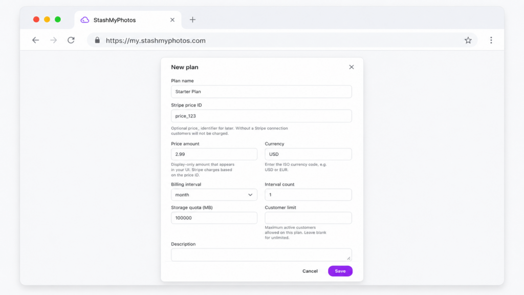 Creating a reseller plan