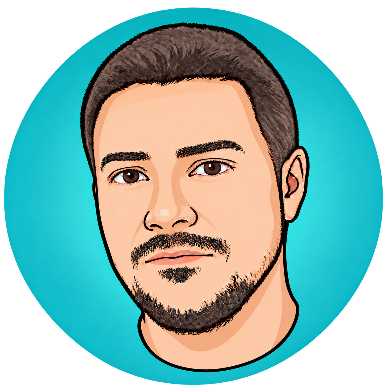 Illustrated portrait of Dave, owner of Folder Fort
